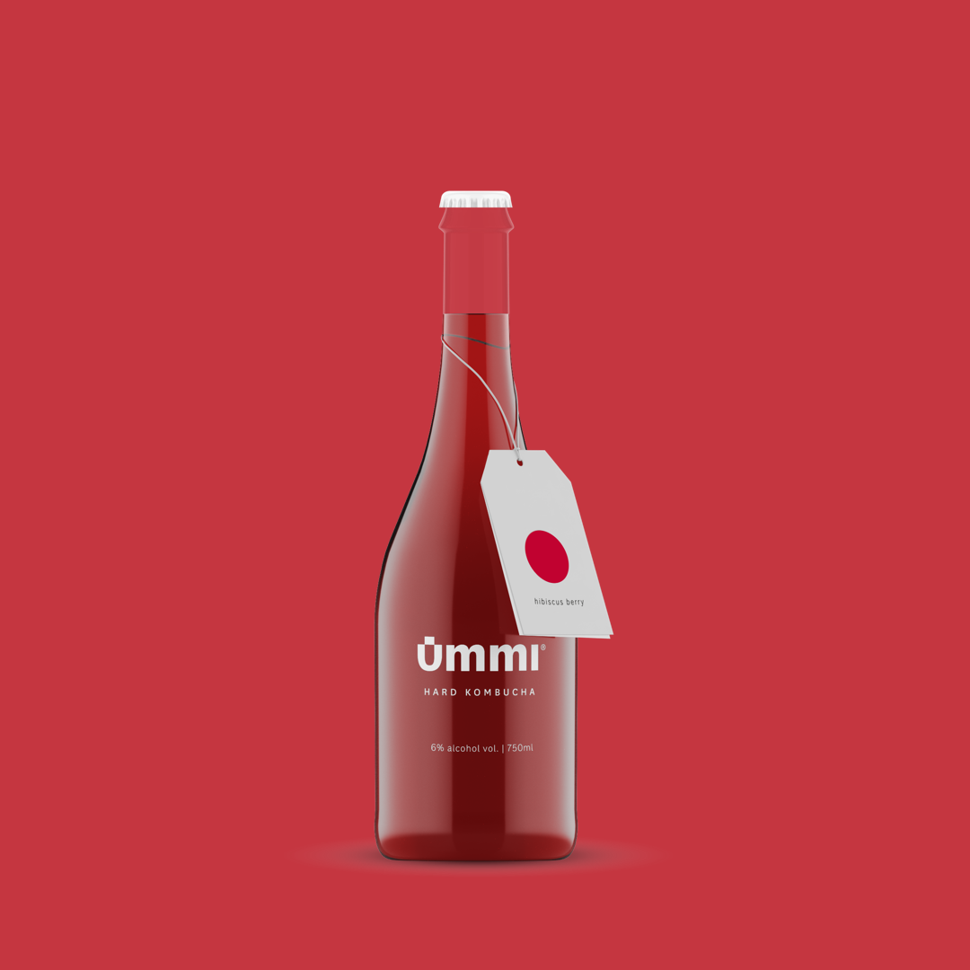 ūmmi Hibiscus & Berry, 750ml bottle, naturally fermented 6% alc aperitivo