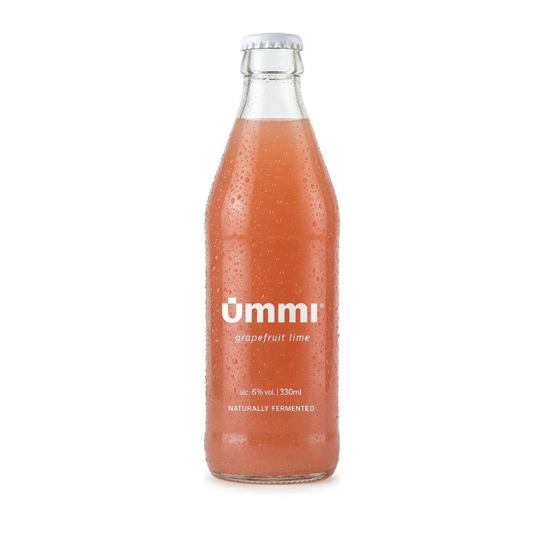 ūmmi Grapefruit & Lime, 12 x 330ml bottles, naturally fermented 6% alc aperitivo
