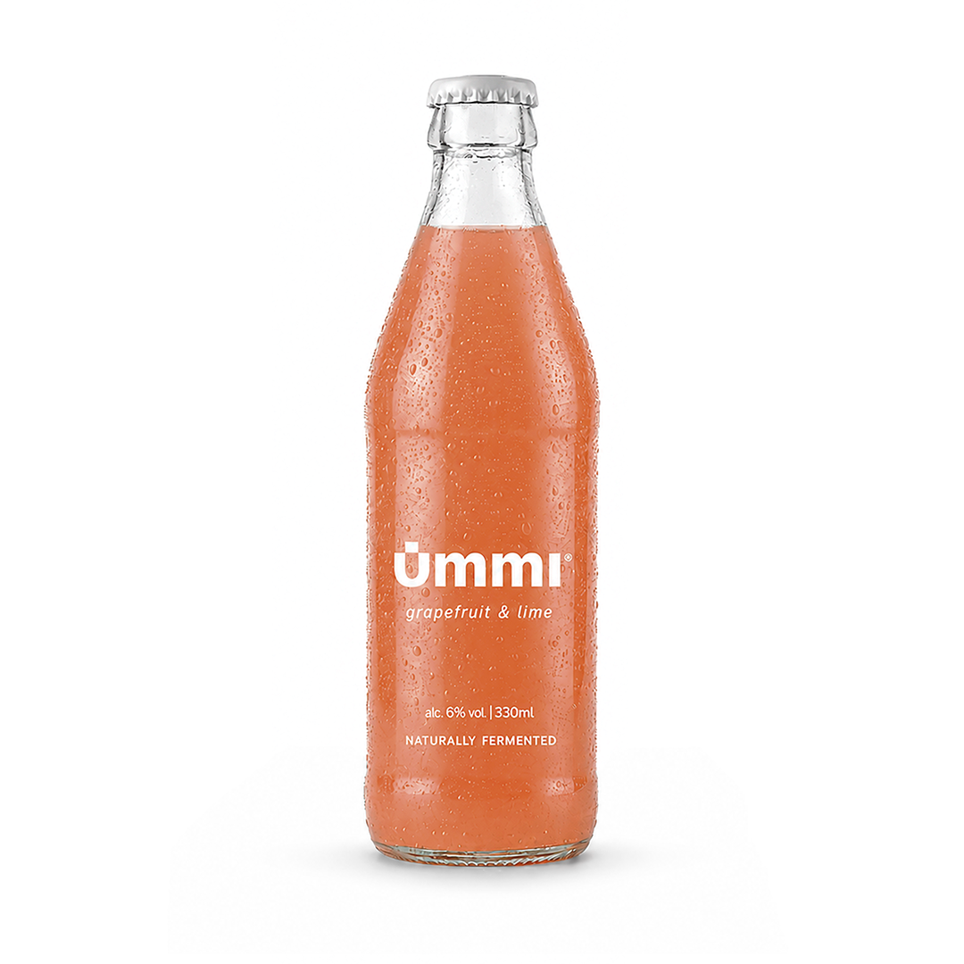 ūmmi Grapefruit Lime, 12 x 330ml bottles, naturally fermented 6% alc aperitivo
