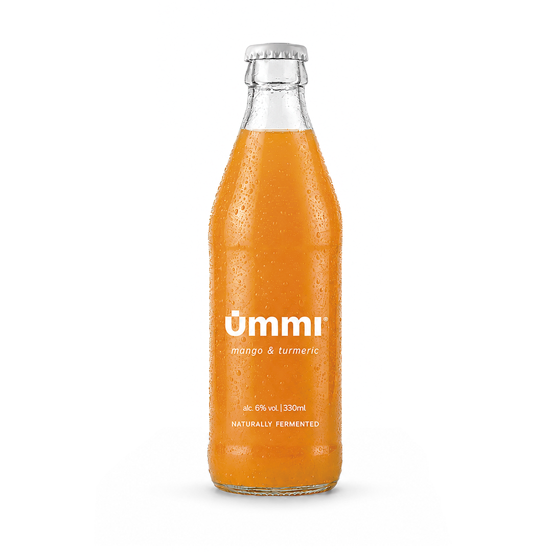 ūmmi Mango Turmeric, 12 x 330ml bottles, naturally fermented 6% alc aperitivo